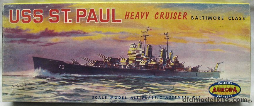 Aurora 1/600 USS St. Paul CA68 - CA-71 USS Quincy-CA-72 USS Pittsburg-CA-74 USS Columbus-CA-75 USS Helena-CA-130 USS Bremerton-CA-131 USS Fall River-CA-132 USS Bremerton-CA-133 USS Toledo-CA-135 USS Los Angeles-CA-136 USS Chicago, 703-98 plastic model kit